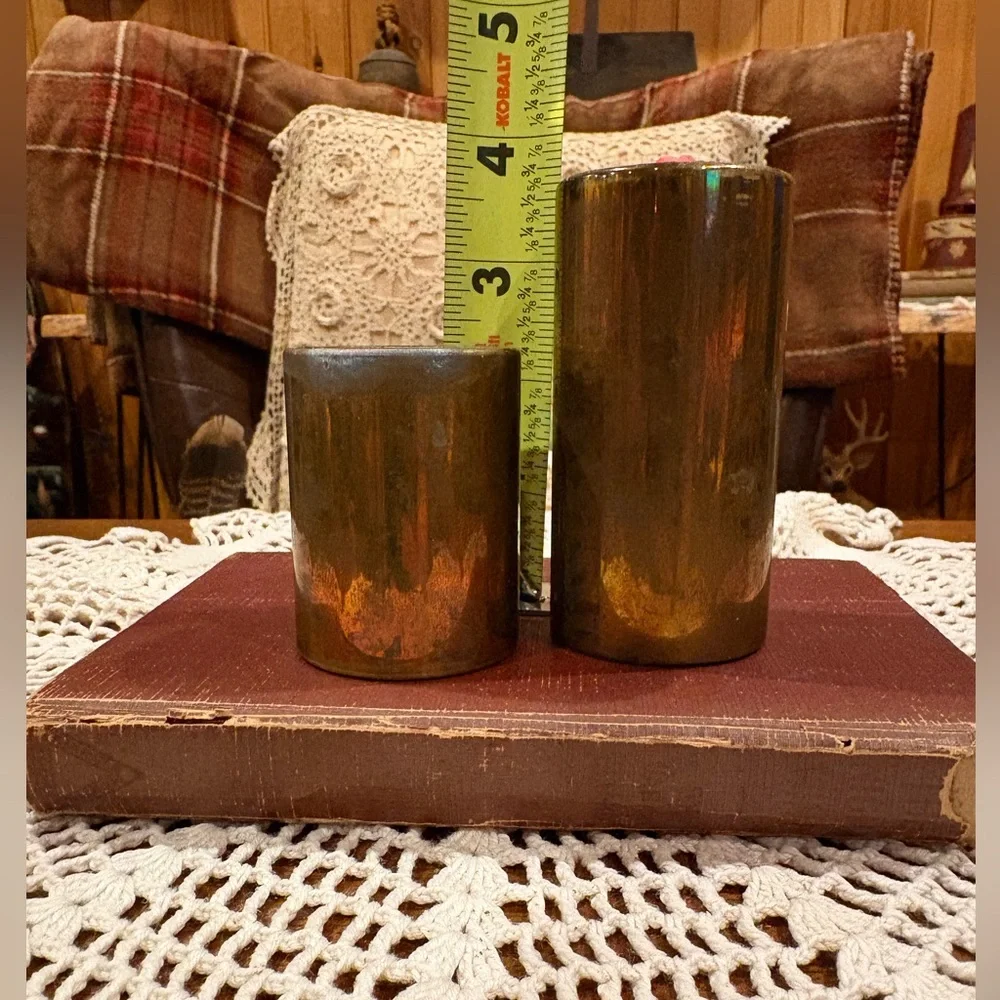 Vintage B.C.A. Denmark brass oil lamps